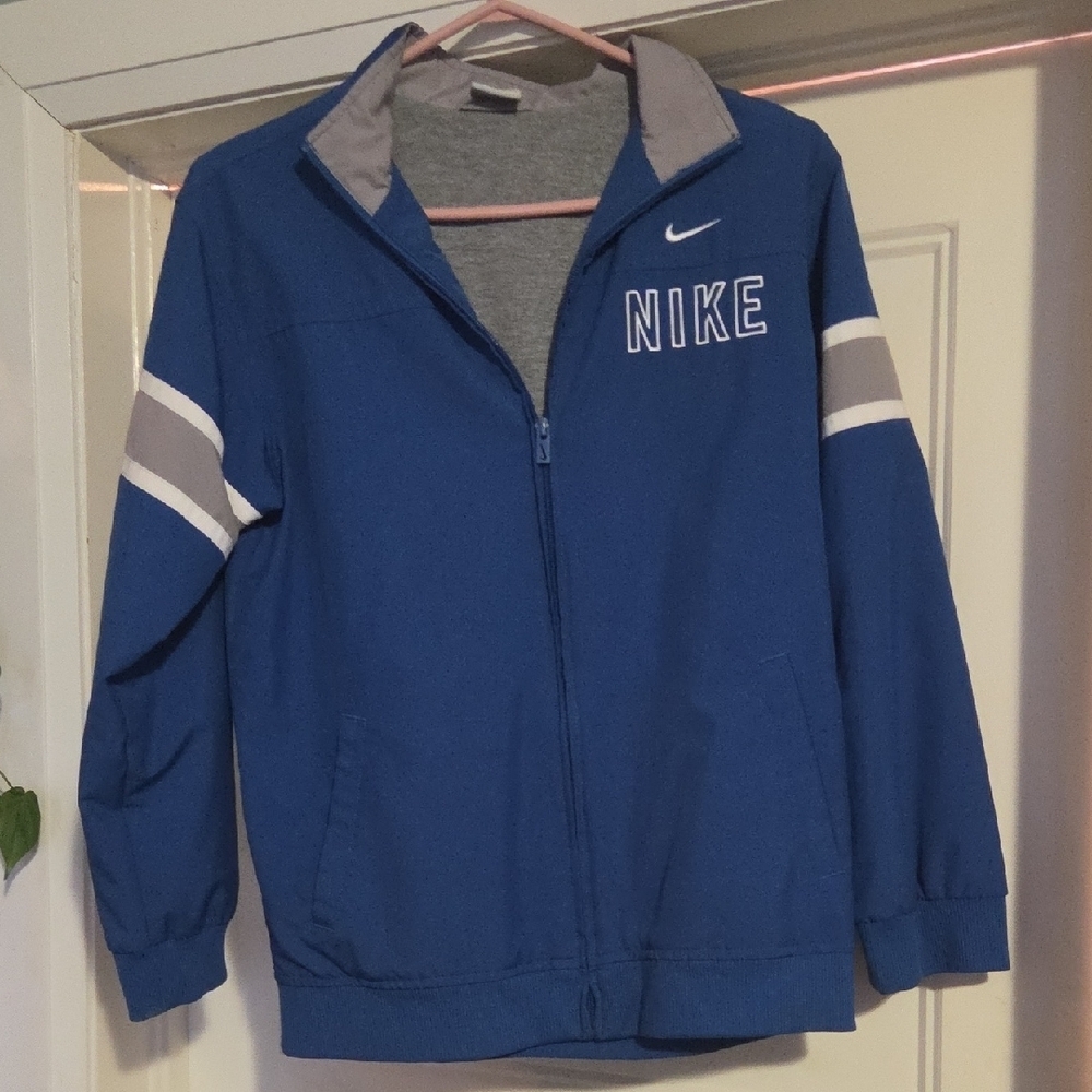 Nike Kids Blue and Gray Pea Coat Jacket